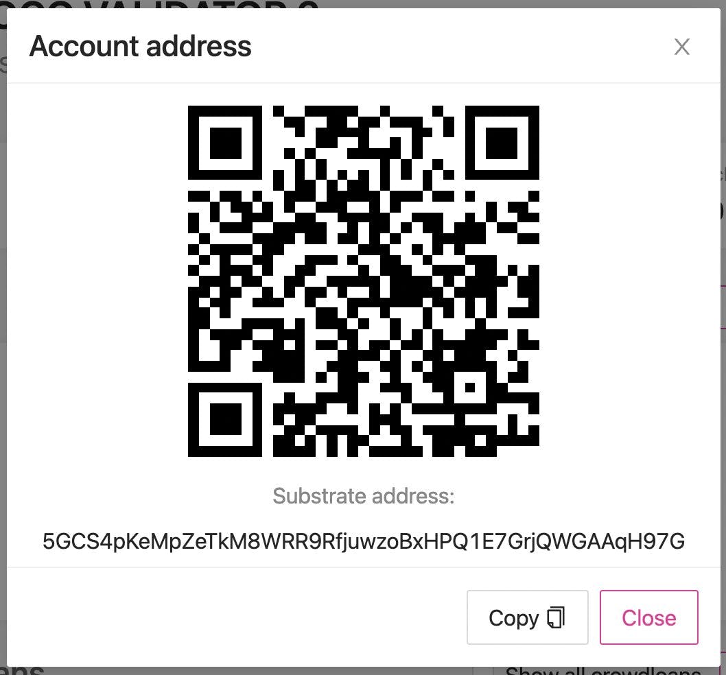 Share Polkadot and Kusama account addresses via QR code on Sub.ID